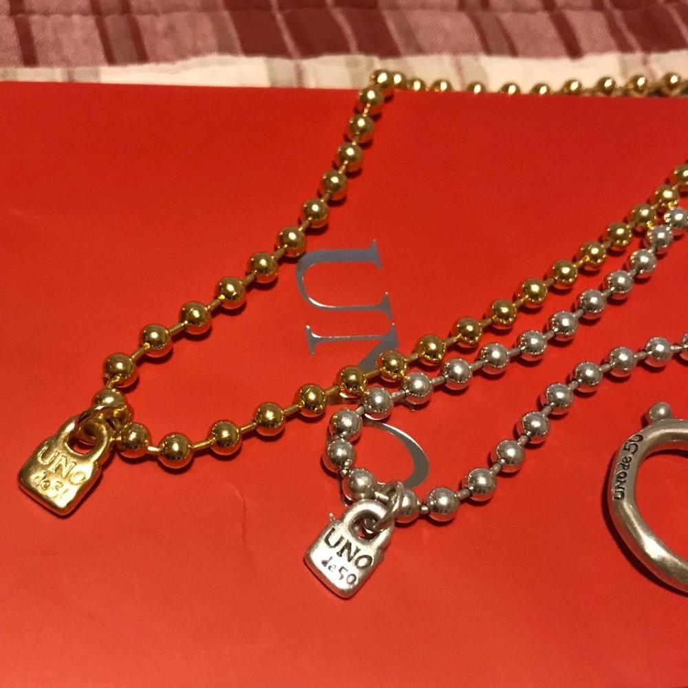 Uno de 50 necklace, bracelet and ring